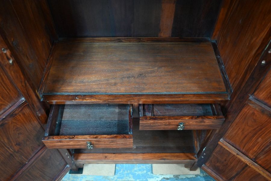 A Chinese two-part cupboard with two doors - Image 8 of 11