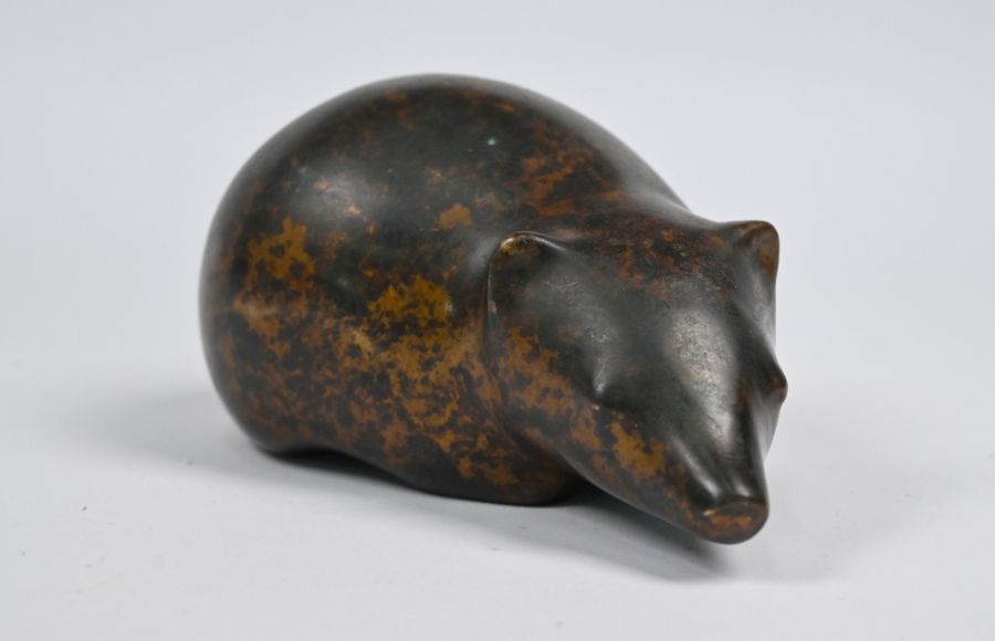 A bronze-splash patinated bronze bear - Image 2 of 4