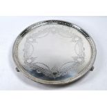 Victorian silver letter salver