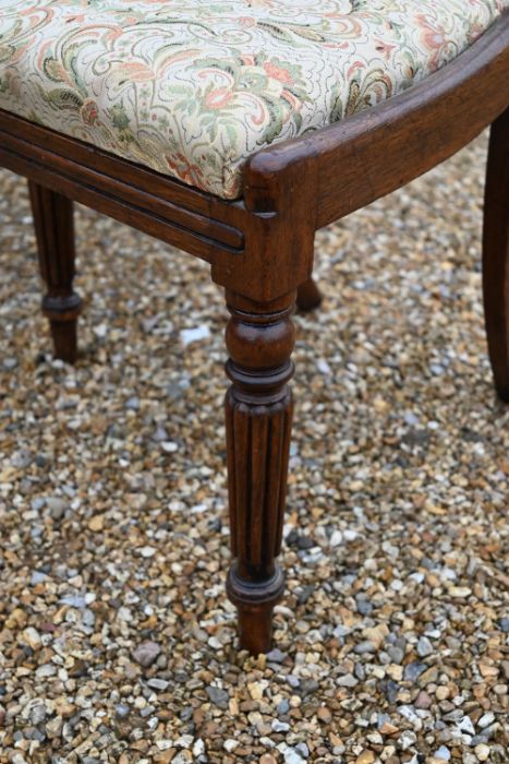 A set of six Regency mahogany bar back dining side chairs - Image 3 of 6