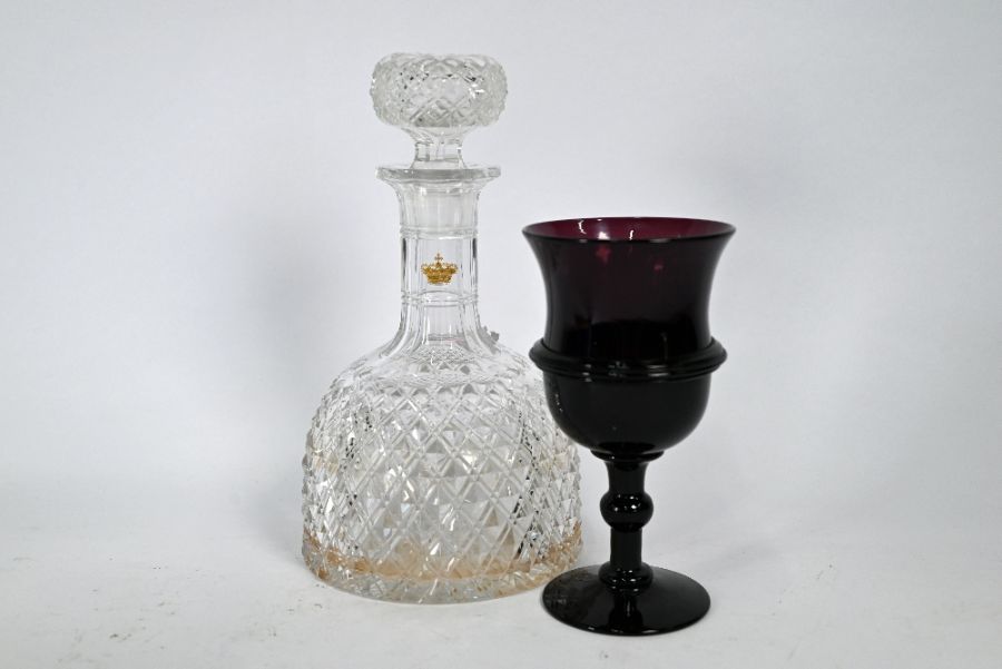 Antique amethyst glass goblet - Image 4 of 4