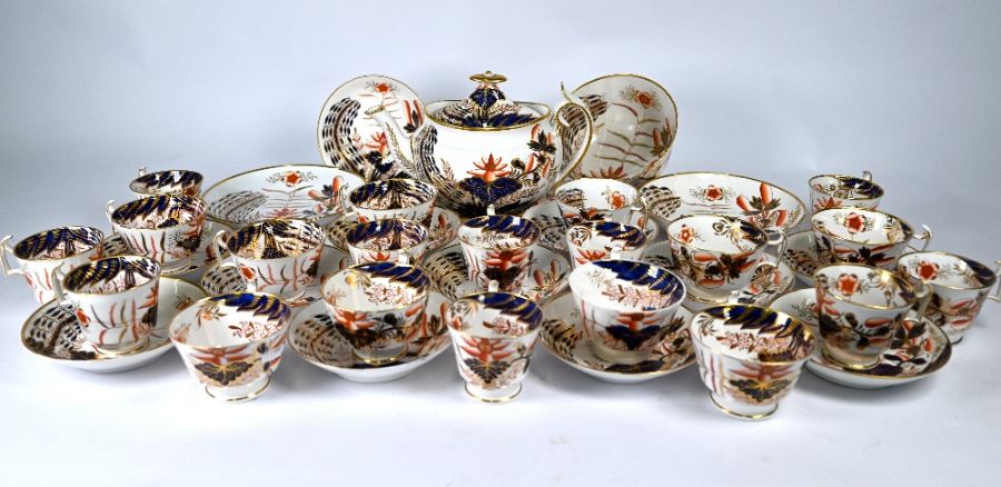 Early 19th century Spode china part tea service - Image 2 of 5