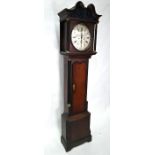 Davison of Eccleshall, a George III crossbanded oak cased eight-day longcase clock