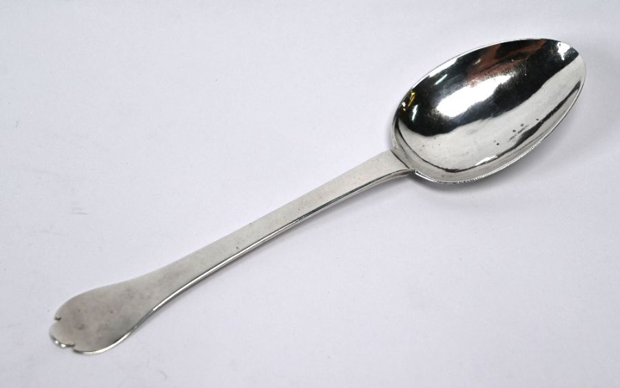 James II silver trifid spoon, John Clifton, London 1685