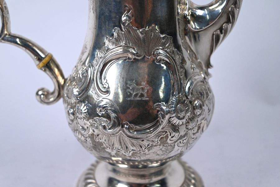 Georgian silver pear-shaped coffee pot, London 1775 - Image 2 of 5