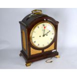George III mahogany cased table clock