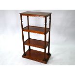 A Victorian mahogany three tier bookstand / what-not