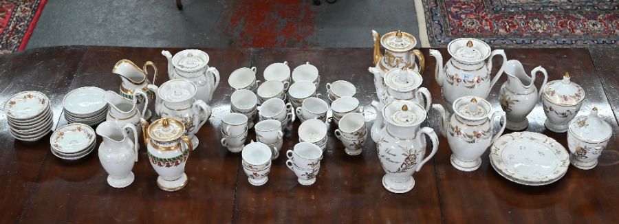 Mid 19th century Continental china coffee service