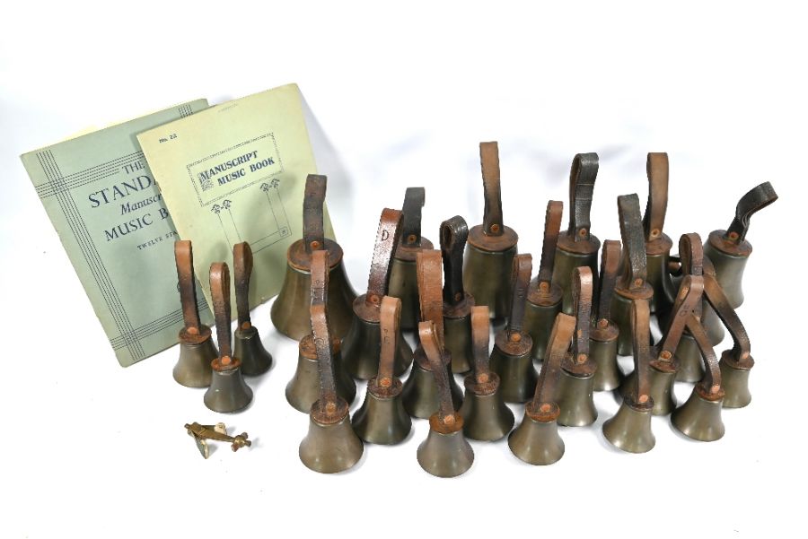 A set of twenty-nine handbells