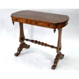 A Victorian rosewood side table