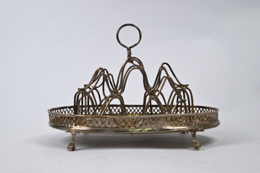 Georgian silver toast rack - Image 2 of 4