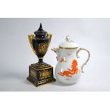 A Meissen 'Red Dragon' chocolate pot and cover