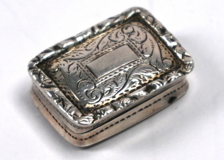 Silver vinaigrette - Nathaniel Mills, London 1850