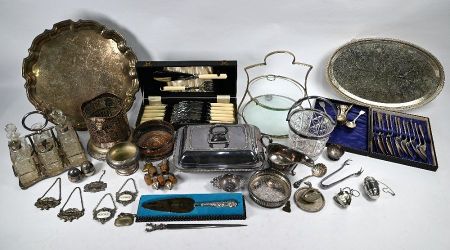 Various electroplated wares, etc.