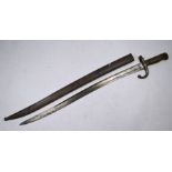 A 19th century French 1867 St Etienne bayonet