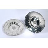 Pair of heavy silver 1937 Coronation dishes