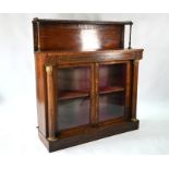 A Regency brass mounted rosewood rosewood cabinet