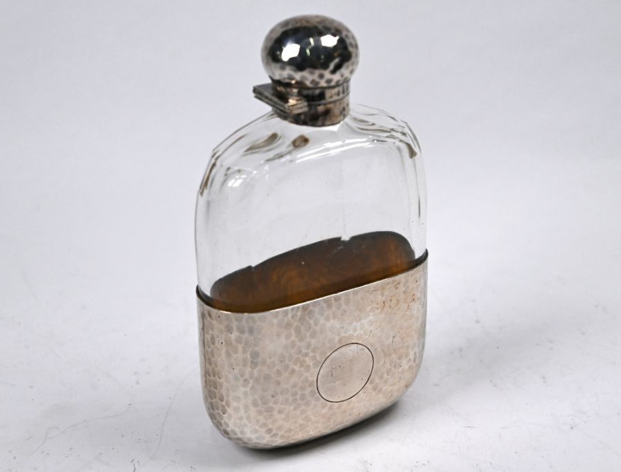 Victorian silver-mounted spirit flask