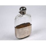 Victorian silver-mounted spirit flask