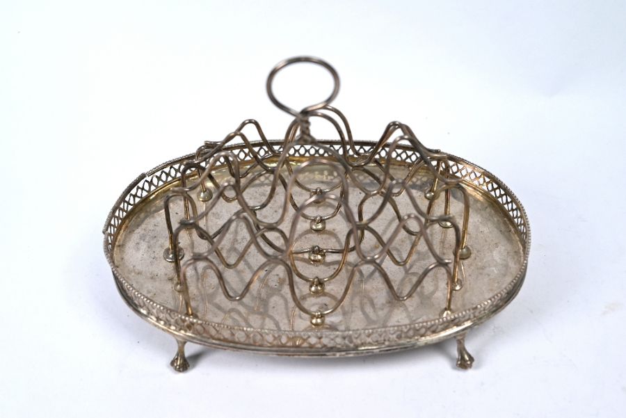 Georgian silver toast rack - Image 3 of 4