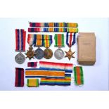 A WWI trio of medals to J.13071 E. Denham, A.B. R.N (3)