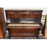 An antique Erard rosewood cased upright piano