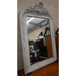 A 19th century French wall mirror, 80 cm w x 120 cm h