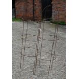 Pair small wide ball head obelisks