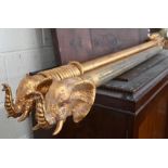 Elephant curtain poles