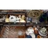 A selection of Stuart sherry and liqueur glases and other glassware, ceramics and tablewares