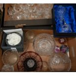 Boxed Waterford cut glass champagne bottle coaster