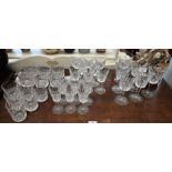 An extensive suite of Waterford 'Lismore' drinking glasses