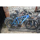 Five various mountain bikes