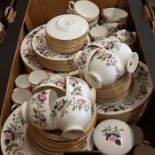 An extensive set of Wedgwood 'Hathaway Rose' china dinner/tea/coffee ware