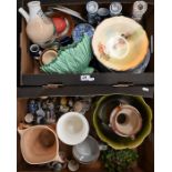 Two boxes of decorative ceramics