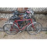 Five various vintage bicycles