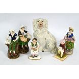 Collection of mainly Staffordshire figures