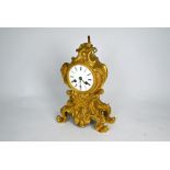 A Rococo Revival gilt ormolu mantel clock, 19th century
