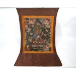 A 19th century Tibetan Buddhist Padmasambhava Thangka
