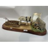 Border Fine Arts - ''Ploughmans Lunch' (B0090) limited edition model No. 1728 of 1,750