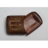 A late Victorian leather vesta slip-case