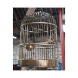 A brass bird-cage, 60 cm high