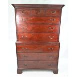 A George III mahogany chest on chest