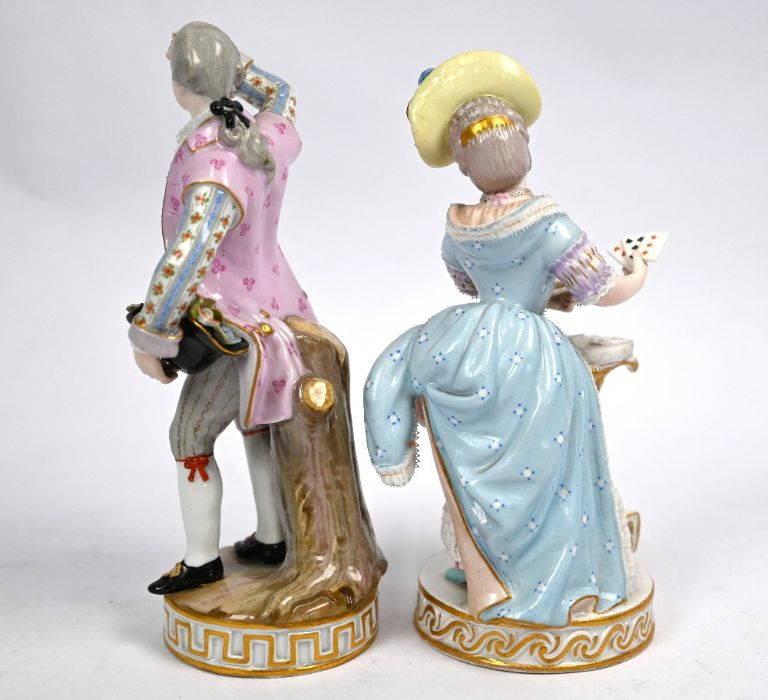 A pair of Meissen figures - Image 3 of 10