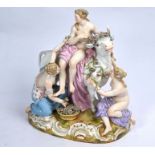 A 19th century Meissen porcelain figure of Europa and the Bull