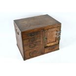 A 19th century Japanese metamorphic elm travelling scholars desk