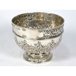Victorian silver rose bowl