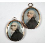 Two portrait miniatures