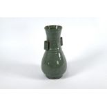 A Chinese Guan type arrow vase, 24.5 cm high