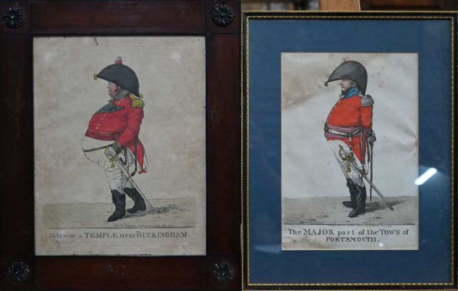 Two early 19th century hand-coloured engravings - Image 2 of 6